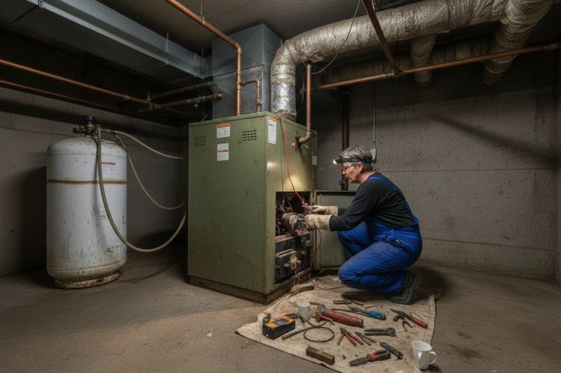 Propane Boiler Repair detail