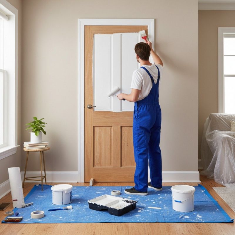 Interior Door Staining
